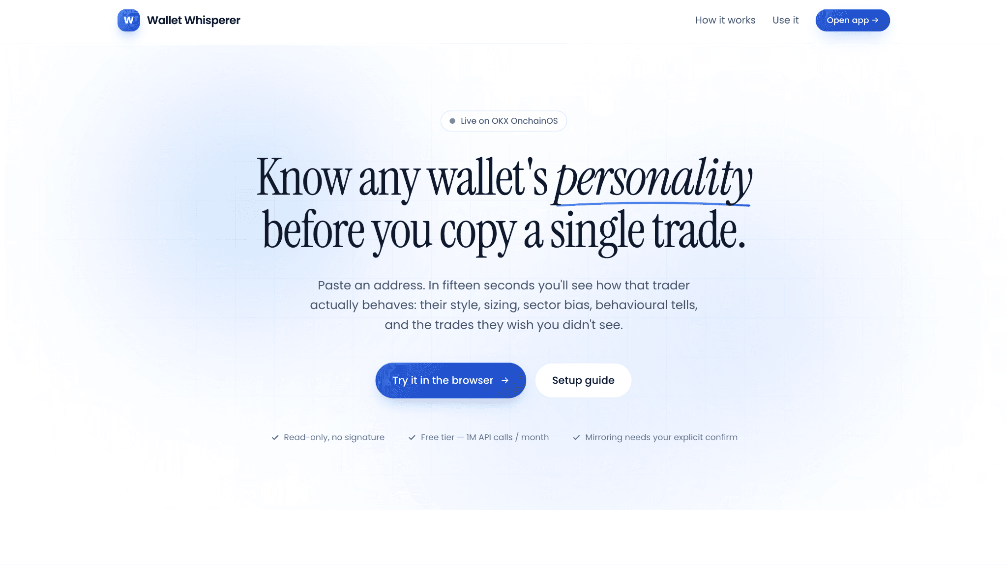Wallet Whisperer — agent built on XAgent